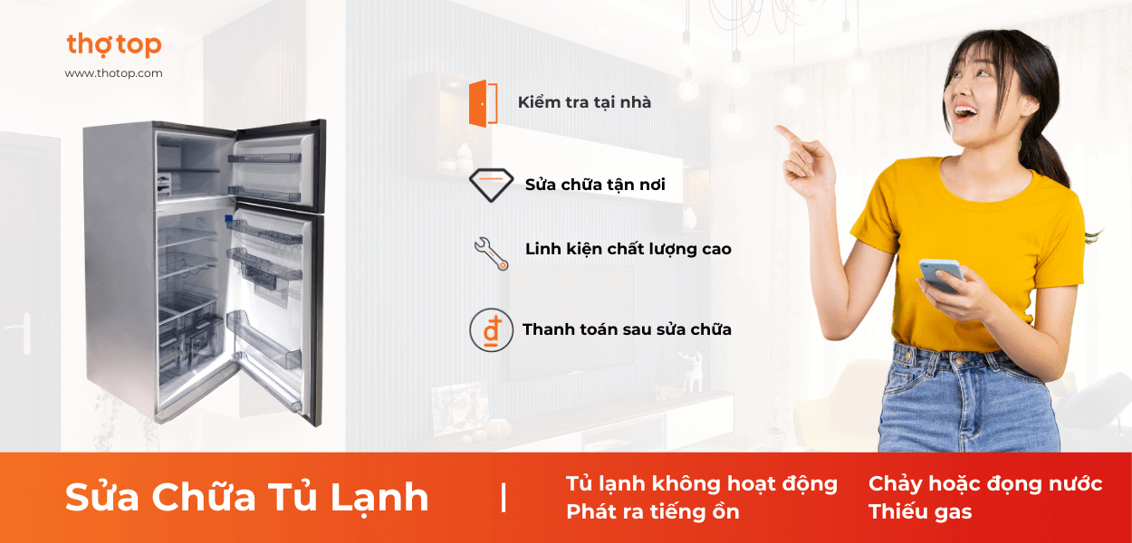 Kelly Beauty Secret đang sửa chữa tủ lạnh chuyên nghiệp